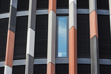 Detail of modern architecture buildings. Symbol of real estate, business, prosperity. Beautiful sunny day.