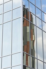 Detail of modern architecture buildings. Symbol of real estate, business, prosperity. Beautiful sunny day.