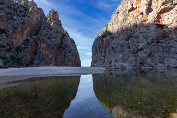 Fototapeta premium Sa Calobra beach in Mallorca in Balearic Islands (Spain)