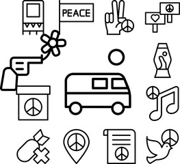 Transporter, transport icon in a collection with other items