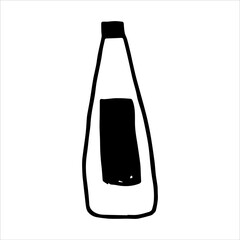 A single vector element is a glass bottle.