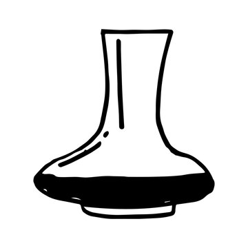 black and white wine decanter clip art preview