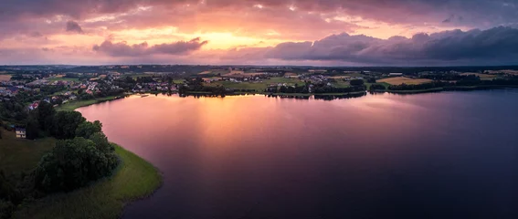Foto op Canvas sunrise over the lake © Sieku Photo