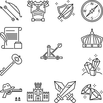 Catapult icon in a collection with other items
