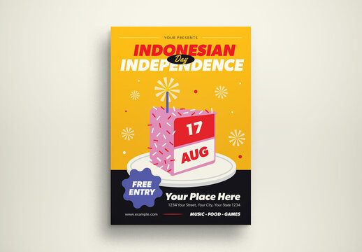 Indonesian Independence Day Flyer Layout