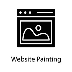 Website Painting vector Solid Icon Design illustration on White background. EPS 10 File 