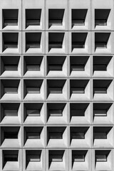 Brutalist Grid Facade