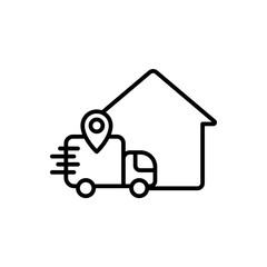 home delivery service icon vector