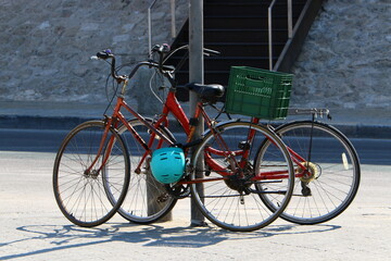 Fototapeta na wymiar Bicycle - two-wheeled vehicle
