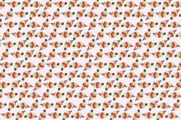 Colorful feather pattern design
