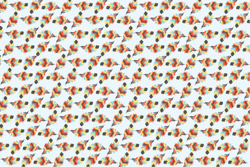 Colorful feather pattern design