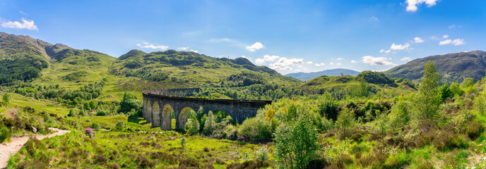 Glenfinnan Railway Viaduct in Scotland 