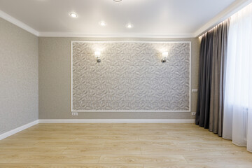 Empty room with minimal finishes for sale