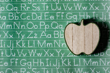 Apple on School Paper