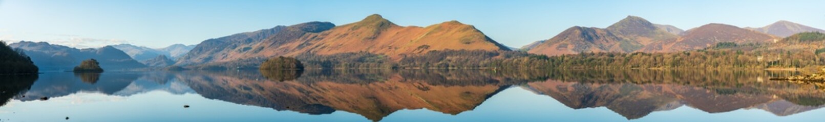 Derwentwater lake panorama in Lake District, Cumbria. England