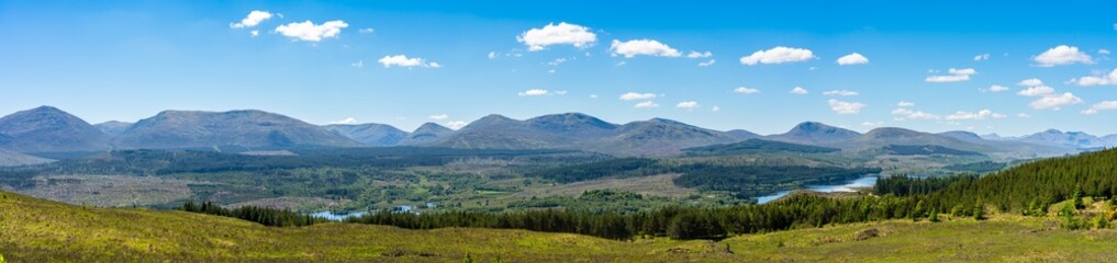 Glen Garry viewpoint panorama in Scotland
