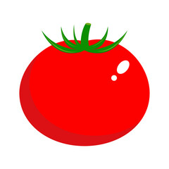 Tomato logo. Isolated tomato on white background. Tomato icon symbol vector. Healthy nutrition. Agricultural fair. Harvest season