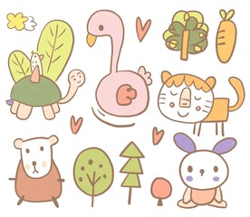 clipart cute animal kid baby gift decoration drawing
