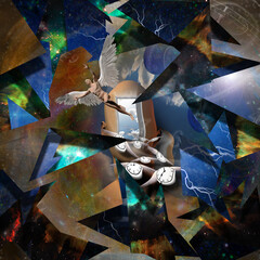 The flow of time. Surreal art