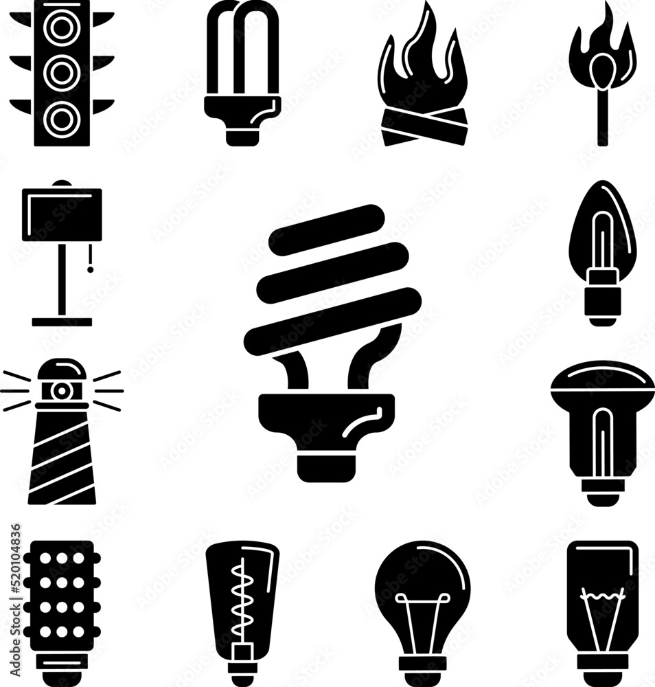Poster light, led, lamp icon in a collection with other items