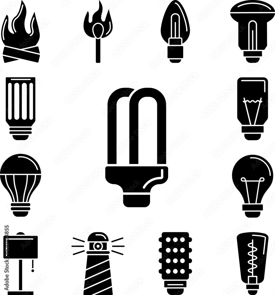 Poster light, led, lamp icon in a collection with other items