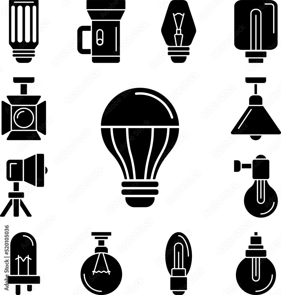 Poster light, led, lamp icon in a collection with other items