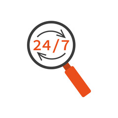 Magnifying glass business strategy. Vector illustration