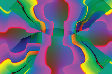 Abstract bright illustration with dynamic waves. For background, wallpaper, packaging.