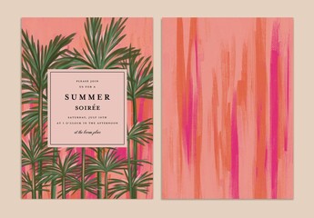 Tropical Summer Soirée Invitation Layout