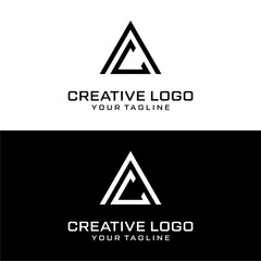 Creative letter ac logo design vektor	