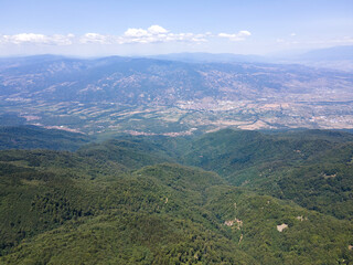 Naklejka premium Aerial view of Belasitsa Mountain, Bulgaria