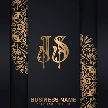 JS initial logo | initial based abstract modern minimal creative logo, vector template image. luxury logotype logo, real estate homie logo. typography logo. initials logo.