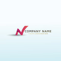letter N vector logo design idea