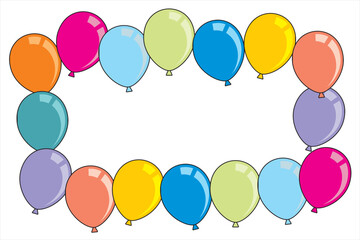 Happy birthday. Illustration of colorful birthday balloons. Vector illustration of Birthday background. Very suitable for birthday designs and other celebration events