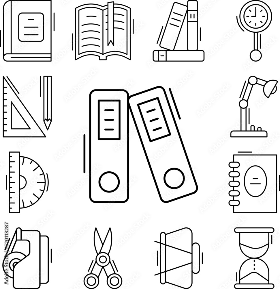 Poster archive icon in a collection with other items