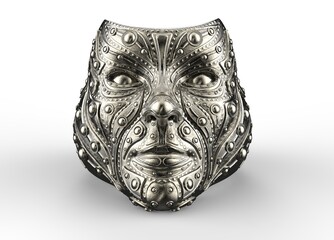 Pattern Man Face, 3D Rendering