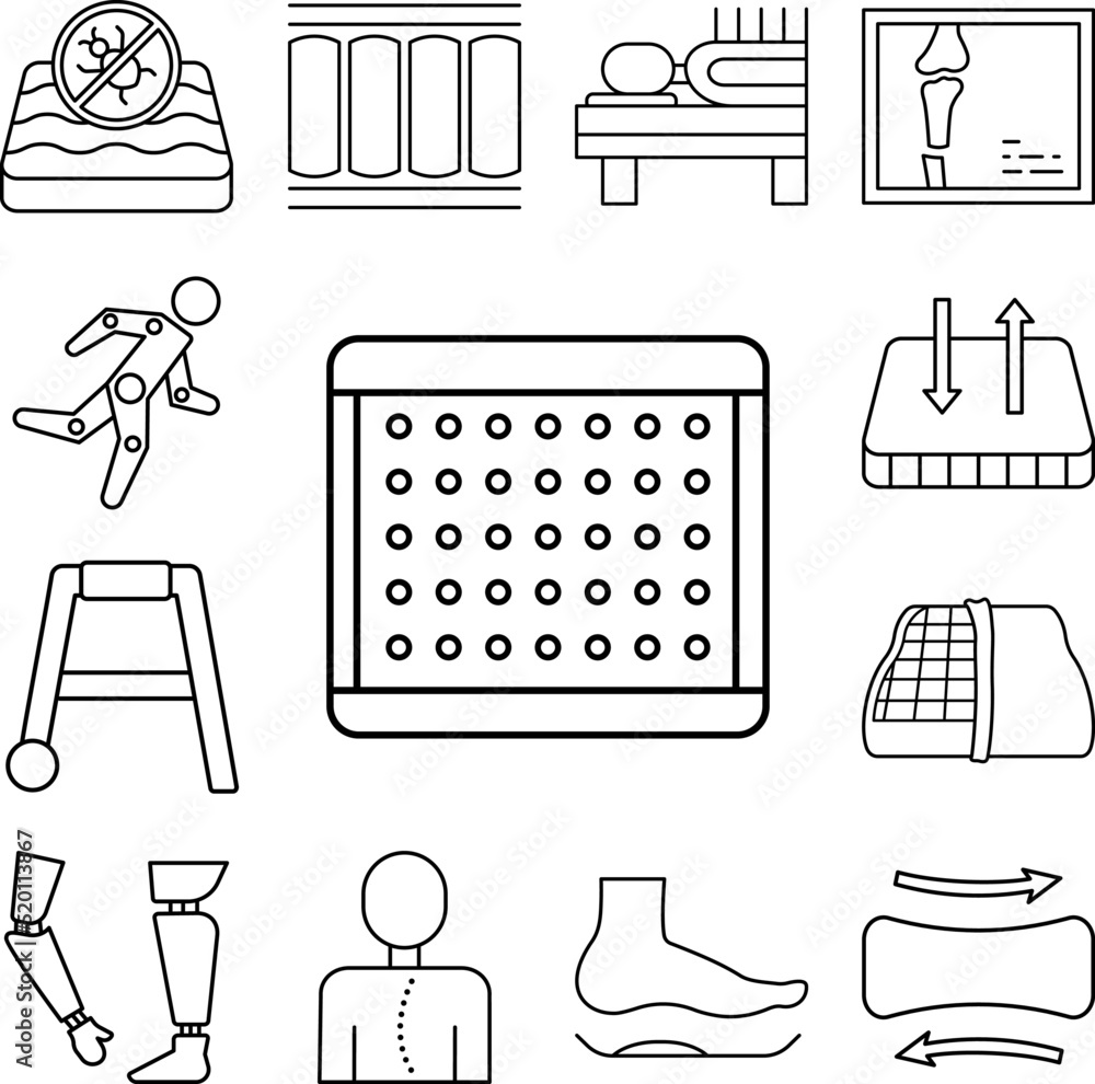 Poster element layered mattress icon in a collection with other items