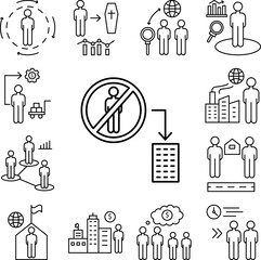 Control no men pill icon in a collection with other items