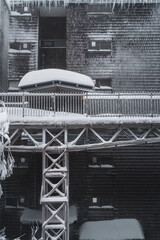 snow covered bridge