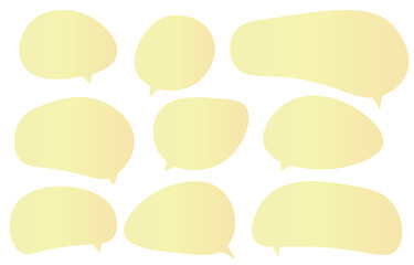 Set speech bubbles on white background. chat box or chat vector square and doodle message or communication icon Cloud speaking for comics and minimal message dialog