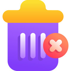 delete Icon Flat Style