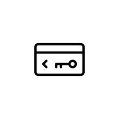Access card line icon vector design