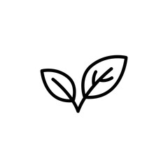 Leaf line icon vector design