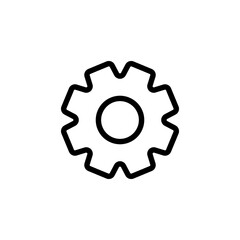 Settings line icon vector design