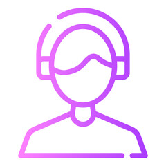 Cutomer service gradient icon