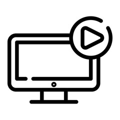 Video marketing line icon