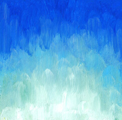 青色のアート背景　絵の具