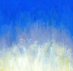 青色のアート背景　絵の具