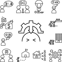 absorb composition integration icon in a collection with other items