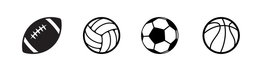Fototapeta Popular sport game ball icon design element suitable for websites, print design or app obraz